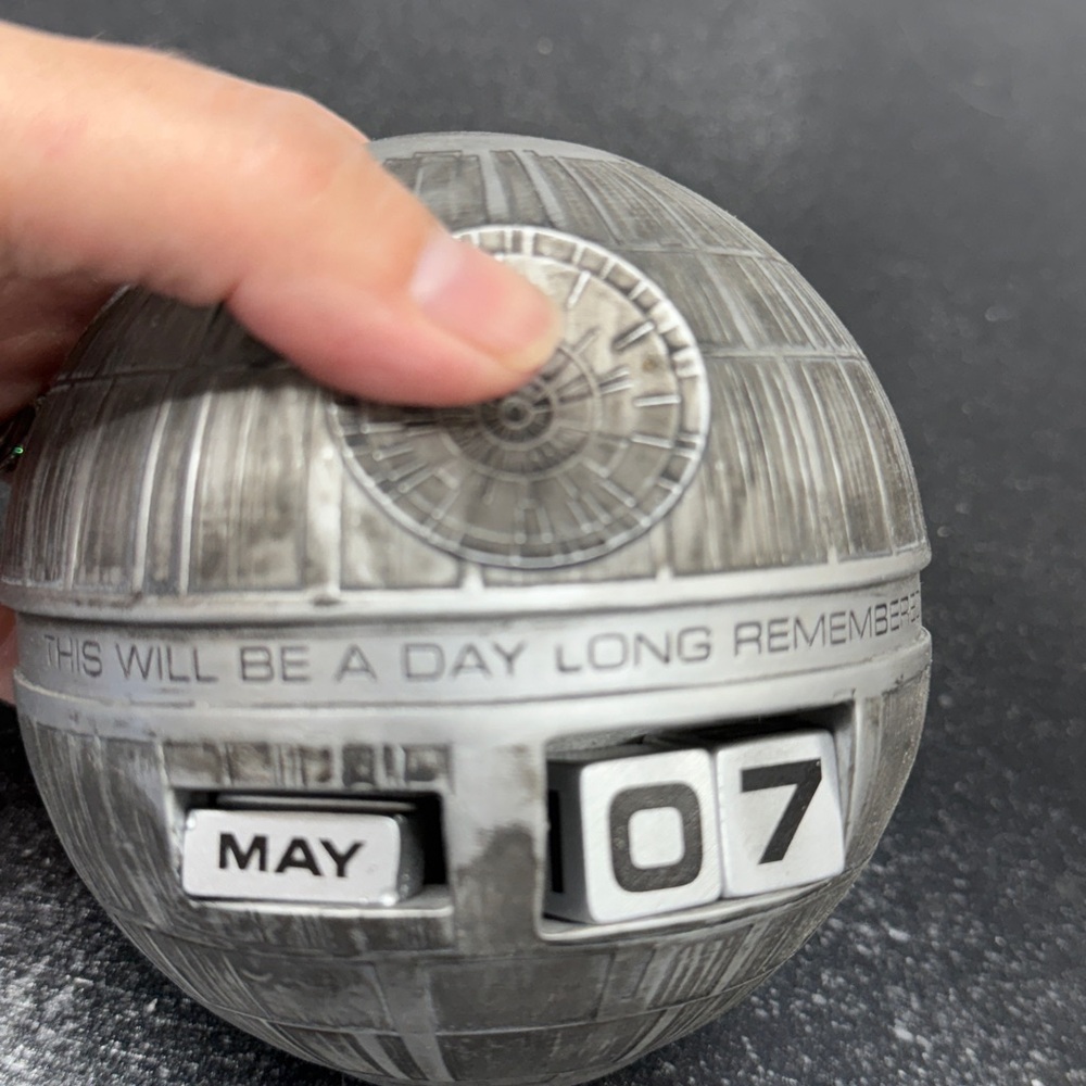 Star Wars Gray Death Star Perpetual Calendar